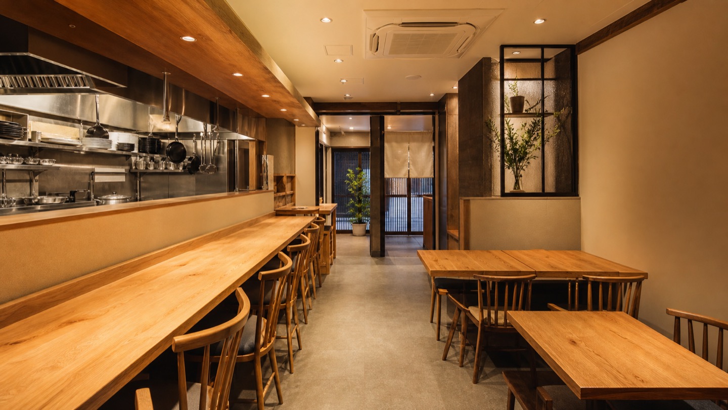 飲食店の新規開業完成イメージ